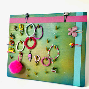Jewelry storage made of wood hand-painted - Theca S9 piccola