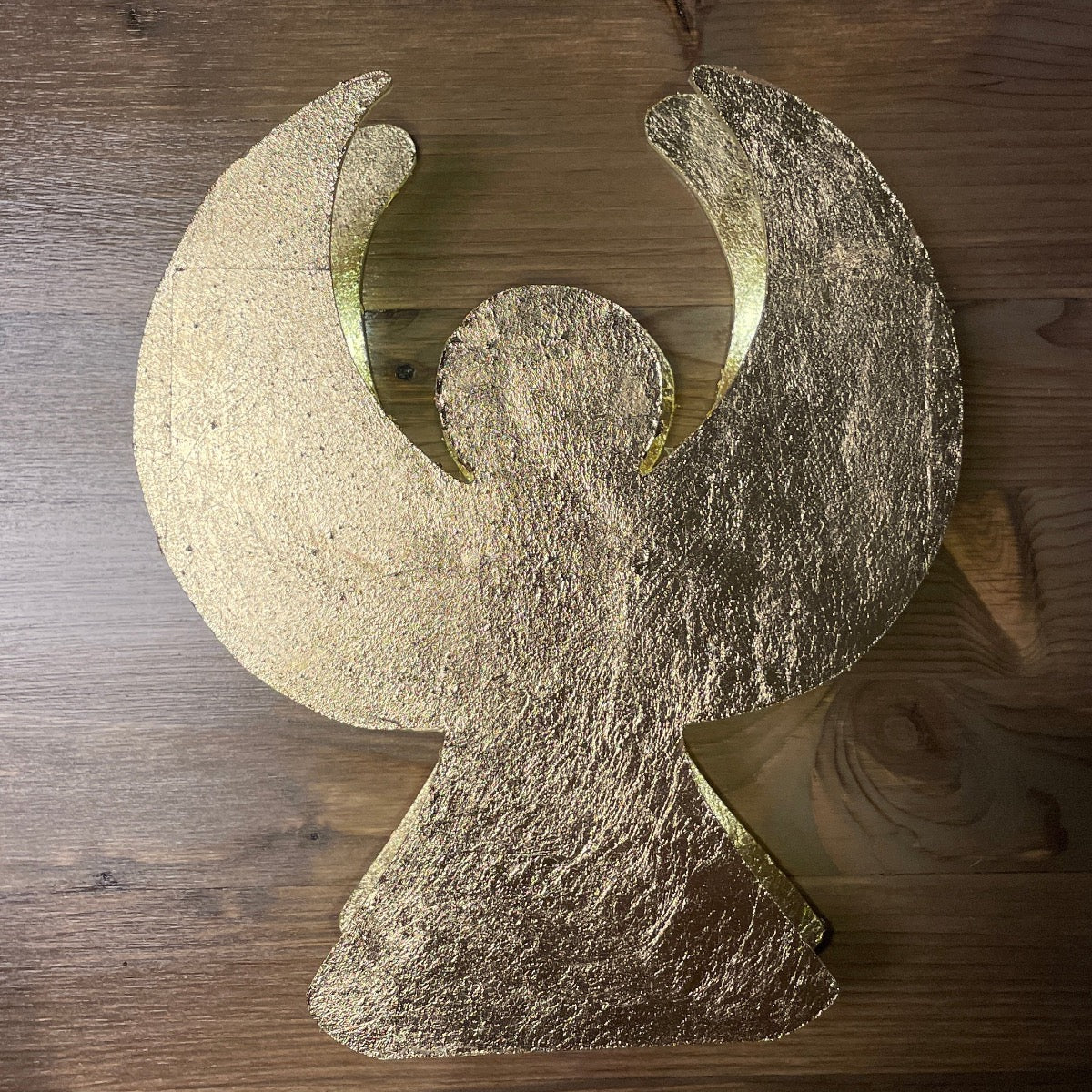 Set di 2 luci angelo di Natale Angeli decorativi fatti a mano finitura oro