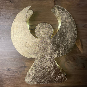 Set di 2 luci angelo di Natale Angeli decorativi fatti a mano finitura oro
