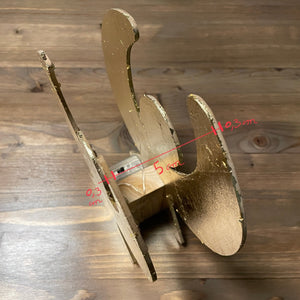 Set di 2 luci natalizie fatte a mano, stella decorativa e angelo in finitura oro
