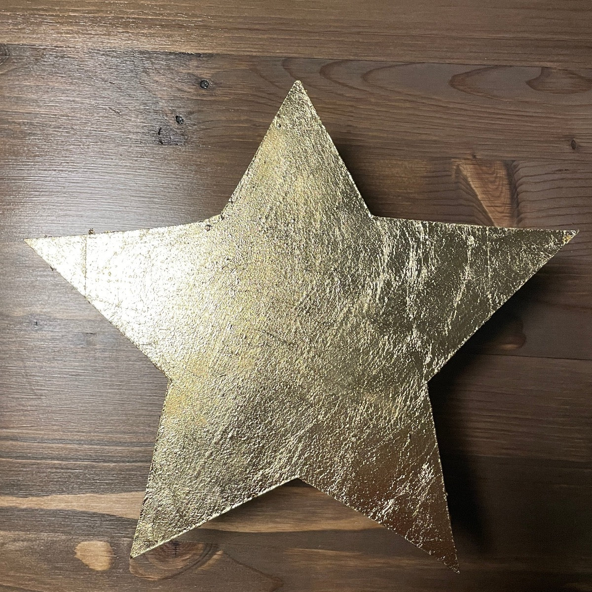 Set di 2 stelle luminose di Natale, fatte a mano, stelle decorative in finitura oro