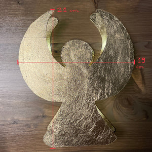 Set di 2 luci angelo di Natale Angeli decorativi fatti a mano finitura oro
